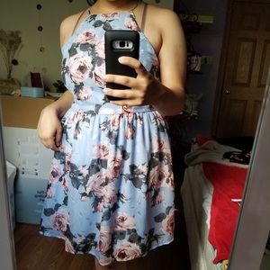Francescas Blue Floral Dress